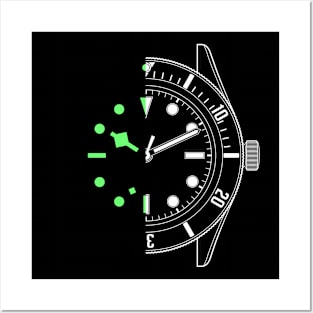 Divers Watch Day and Night Posters and Art